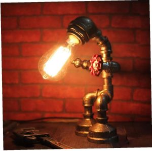 Robot Steampunk lampa Modell 2